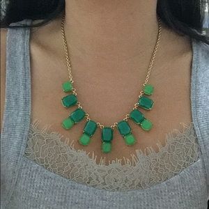 Kate Spade green jewel statement necklace